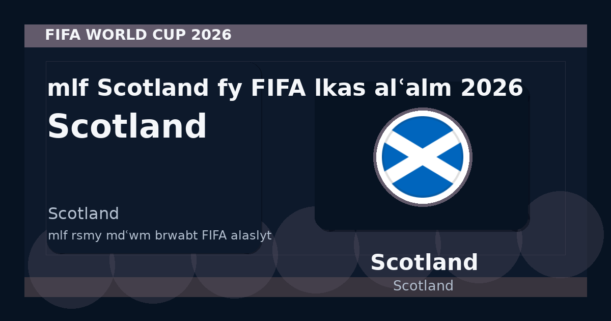 ملف Scotland في FIFA لكأس العالم 2026
