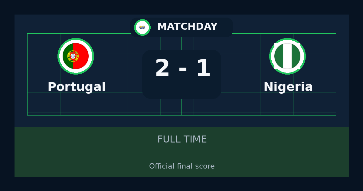 Portugal يهزم Nigeria 2-1 في International Friendly Games | نتيجة المباراة وأبرز اللقطات