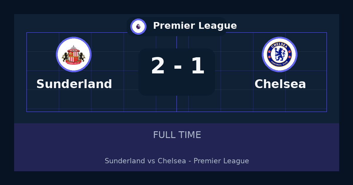 Sunderland beat Chelsea 2-1 in Premier League | result, summary and analysis