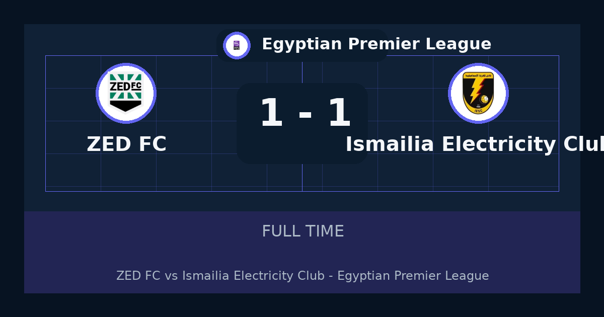 ZED FC vs Ismailia Electricity Club ends 1-1 in Egyptian Premier League | match summary and key moments