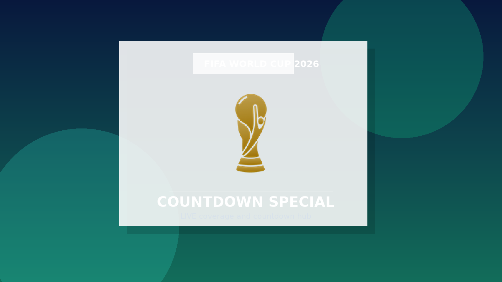 العد التنازلي لبطولة كأس العالم فيفا 2026